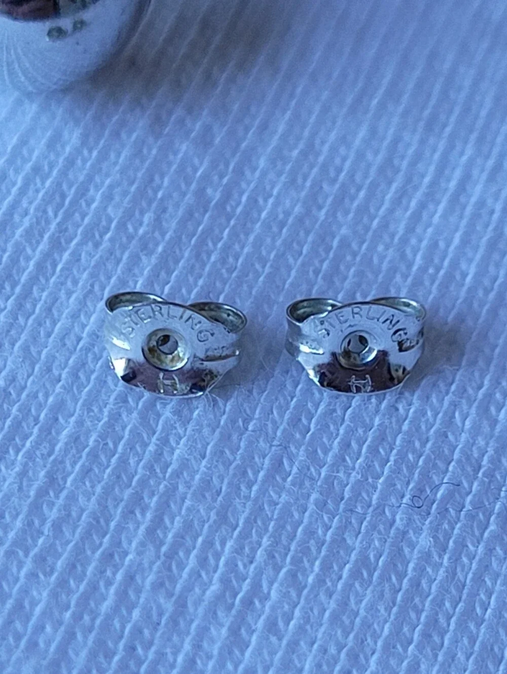 10mm Vintage Silver-plated Bead Post Earrings